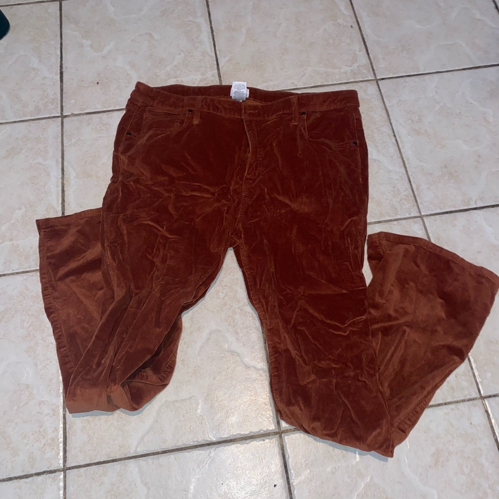 corduroy flare bottom pants